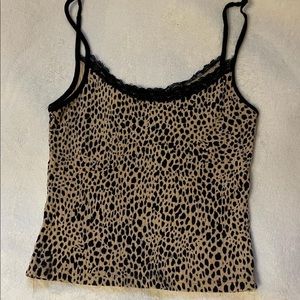 brandy melville cheetah tank top